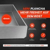 Behe Mini Plancha Premium grilio plokštė 19.5 x 19.5 cm - tvirtas nerūdijantis plienas, matmenų stabilumas ir aukšta kokybė - stora grilio plokštė Plancha dujiniam ir angliniam griliui Small - Smashburger, daržovės