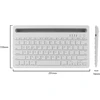 Belaidė bluetooth klaviatūra, belaidė įkraunama tyli Qwerty klaviatūra su 2 kanalais, skirta Ipad, Mac, Pc, nešiojamam kompiuteriui, planšetiniam kompiuteriui, Surface, telefonui, kompiuteriui, Smart Tv, Windows/android/ios