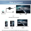Vaizdo grotuvas Belaidis hdmi ekrano adapteris, 4k hdr wifi hdmi srautinio vaizdo sinchronizavimo adapteris, suderinamas su phone/pad/os/android/windows/mac/pc į hdtv/monitorių/projektorių, miracast airplay dlna, juodas
