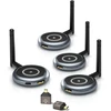 Vaizdo grotuvas Belaidis hdmi siųstuvas ir 3 imtuvai - aimibo 5.8g belaidis hdmi wifi adapteris nešiojamam kompiuteriui, kamerai, televizoriaus priedėliui, skirtas transliuoti į kelis televizorius, monitorius ir projektorius, plug & play - 30 m atstumas