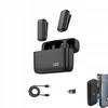 Belaidžiai atvartiniai mikrofonai 2 mikrofonai usb c iphone roid powerbank