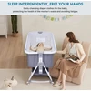 Lova Bellababy lovelė prie lovos, lopšys, kūdikio lovelė, lovelė prie lovos su daiktadėže, lengvai sulankstoma nešiojama lovelė, reguliuojama nešiojama lovelė kūdikiams/naujagimiams, pilka