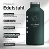 Bemaxx Active Flask nerūdijančio plieno gertuvė su šiaudeliu, infuzoriumi + 3 dangteliais: be Bpa (bisfenolio A), nepralaidi, skirta gazuotiems gėrimams, vandeniui, termo gertuvė dviračiui, izoliuota, sportinė gertuvė, arbatai