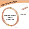 Benecreat 23 gauge 20 pėdų elipsės formos varinė viela, 0,6 mm pločio gryno vario viela amatų reikmenims, papuošalų gamybai