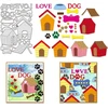 Benecreat love dog metalo pjovimo štampai su būda, pėdomis ir kaulais, skirti "pasidaryk pats" scrapbooking'ui, dekoratyviniam popieriaus reljefui, scrapbooking'ui, kortelių gamybai, 11.2 x 17.7 cm
