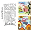 Benecreat love dog metalo pjovimo štampai su būda, pėdomis ir kaulais, skirti "pasidaryk pats" scrapbooking'ui, dekoratyviniam popieriaus reljefui, scrapbooking'ui, kortelių gamybai, 11.2 x 17.7 cm