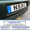 Berėmis valstybinio numerio laikiklis, nematomas ir atsparus oro sąlygoms, be reklamos ir legalus, su lipniu apsauginiu laikikliu