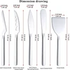 Berglander sūrio peilių 5 dalių rinkinys, tinkamas visiems sūriams, nerūdijančio plieno sūrio pjaustymo peilis, ergonomiškas dizainas, patogus pjaustyti ir laikyti, sviesto trintuvas (sidabrinis)