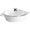 Berndes Vario Click Induction Baltas 032169 troškintuvas su stikliniu dangčiu, 32 cm