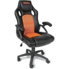 Beta 9563g biuro kėdė, biuro kėdė svečiams, darbo kėdė (ergonomiško ir sportiško dizaino biuro kėdė, apmušalas iš Pu dirbtinės odos, paminkštinti ir išlenkti porankiai, patraukli forma), oranžinė/juoda