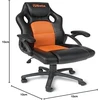 Beta 9563g biuro kėdė, biuro kėdė svečiams, darbo kėdė (ergonomiško ir sportiško dizaino biuro kėdė, apmušalas iš Pu dirbtinės odos, paminkštinti ir išlenkti porankiai, patraukli forma), oranžinė/juoda