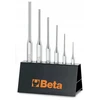 Beta cilindrinių išmušėjų komplektas 31, 2-8mm, 6 vnt., metaliniame stovelyje