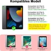 Bettdow klaviatūros dėklas, skirtas ipad 9th gen 2021/8-os kartos 2020/7th gen 2019, vokiškas qwertz išdėstymas, magnetinė nuimama apšviesta klaviatūra, dėklas su rašiklio laikikliu, skirtas ipad 10.2 colių 2019-2021, juodas