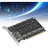 Bewinner M.2 Nvme Ssd į Pcie X16 adapteris, 4 portų Ssd masyvo kortelė, didelės spartos 4x32gbps Soft Raid kortelė su individualiu Led ekranu