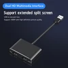 Bewinner usb 3.0 į dual hdmi usb 3.0 į dual, 1080p fhd skirstytuvas išplėstinis ekranas su 4 ekrano režimais, skirtas pc nešiojamam kompiuteriui
