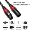 Bezokabel Xlr kabeliai, Xlr mikrofono kabeliai 11m 6 vnt nailono pynė, subalansuotas Xlr garsiakalbio kabelis 3 kontaktų mikrofono kabelis nuo vyriško iki moteriško mikrofonams, mikšeriams ir garsiakalbių sistemoms
