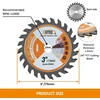 Bgtec Diskiniai pjūklai Tct – 3 vnt. rinkinys, 75 mm karbido pjovimo diskas su 10 mm kotu, 24 dantys skirti medžiui, plastikui, medienos medžiagoms