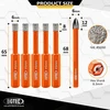 Bgtec sausų deimantinių grąžtų rinkinys 6 vnt. 6 mm x 5 šešiakampis kotas sausas grąžtas + 6 mm trikampis kotas karbido grąžtas granitui, marmurui, mūrui, betonui, plytelėms/keramikai, vakuuminiu būdu lituotas