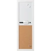 Bi-office kombinuota magnetinė lenta su baltos spalvos magnetine danga/kamštinė skelbimų lenta Elements, baltas mdf rėmas, 60x20 cm