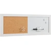 Bi-office kombinuota magnetinė lenta su baltos spalvos magnetine danga/kamštinė skelbimų lenta Elements, baltas mdf rėmas, 60x20 cm