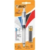 Bic 4 spalvų ištraukiamas tušinukas, 4 spalvos (3 + 1 hb), 3 tušinuko šerdelės ir 1 grafito pieštukas viename rašiklyje, dėžutė