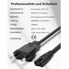 Bicmice 3m maitinimo laidas, kištuko tipas C euro kištukas į C7 lizdą, euro maitinimo laidas, smulkios buitinės technikos laidas, euro 8 Tv, Blu-ray, buitiniai prietaisai, maitinimo šaltiniai - juodas