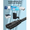 Bicmice 3m maitinimo laidas, kištuko tipas C euro kištukas į C7 lizdą, euro maitinimo laidas, smulkios buitinės technikos laidas, euro 8 Tv, Blu-ray, buitiniai prietaisai, maitinimo šaltiniai - juodas