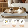Binopaw elegantiška šunų sofa su mediniu rėmu, paaukštinta lova augintiniams, kačių sofa šunims ir dideliems katinams iki 20 kg, 83 x 57 cm