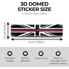 Biomar Labs 2 x lipdukai 3d gelio silikono lipdukai Didžioji Britanija Anglija Jk Union Jack Gb Thin Raudona Line Firefighter Flag plona raudona linija ugniagesio vėliava automobilio lipdukai F 63