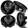 Biomar Labs 4 x 68 mm stebulės gaubteliai, suderinami su bmw 36136783536 ratų stebulės gaubteliais lengvojo lydinio ratlankiams skull cb 54