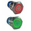 Bistabilus dviejų spalvų mygtukas 250v 5a 19x38mm raudonas žalias