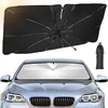 Bitoyo apsauga nuo saulės automobilio priekinis stiklas 135 x 73 cm, apsauga nuo saulės automobilio priekinis stiklas vidaus, apsauga nuo uv spindulių priekinio stiklo skydelis nuo saulės, sulankstomas priekinio stiklo dangtis, skėtis daugumai automobilių