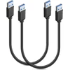 Bivofu 2 x didelės spartos Usb 3.0 kabelis, 0,5 m Usb A į Usb A kabelis greitam 5 Gbps duomenų perdavimui - suderinamas su spausdintuvais, nešiojamaisiais kompiuteriais, standžiaisiais diskais, kameromis
