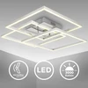 B.k.licht - Led lubinis šviestuvas pasukamas, šilta balta šviesa, 40 W, 4000 liumenų, lubinis šviestuvas, Led lempa, svetainės lempa, miegamojo lempa, virtuvės lempa, 56.8 x 56.8 x 9.5 cm, chromuotas aliuminis