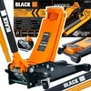 Black Žemo profilio hidraulinis dviejų stūmoklių kėliklis 3t 75-510mm 32kg Juodas