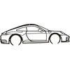 Plakatas Blaucap automobilio sieninis siluetas Porsche 911, sienų dekoras, sienų puošmena, sienų menas, dekoracija, automobilių sportas, sienų dekoravimas, automobilių dekoracijos, metalo sienų menas