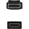 Blendend Displayport į Hdmi konverterio kabelis su jungtimis iš abiejų pusių, juodas, ilgis 2,0 m, idealus prietaisams su Dp išvestimi prijungti prie ekranų su Hdmi įvestimi