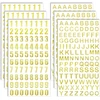 Blmhtwo 6 lapų raidžių lipdukai aukso spalvos, lipnios raidės aukso spalvos blizgučių lipdukai raidės aukso spalvos abėcėlės skaičių lipdukai vestuvėms dovanų pakavimui vakarėliams kvietimams atvirukams
