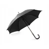 Blue Collection Skėtis Stick – juodas, automatinis, su medine rankena, ⌀104 cm
