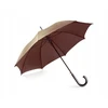 Blue Collection Skėtis Stick – rudas, automatinis, su medine rankena, ⌀104 cm