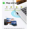 Bluetooth adapteris pc 5.3 su windows 11/10/8.1/7, plug & play usb bluetooth adapterio dongle, skirtas staliniam kompiuteriui, nešiojamam kompiuteriui, pelei, klaviatūrai, ausinėms, valdikliui (juodas) (baltas)