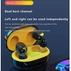 Bluetooth ausinės, Rawrr belaidės ausinės į ausį su mikrofonu, Hi-fi stereo, valdymas mygtukais, 20 valandų grojimo laikas su Led ekranu, darbui ir studijoms, Geltona D
