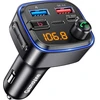 Diktofonas Bluetooth Fm siųstuvas automobiliui, Hi-fi garsas, 2x Usb-c/a greitas įkrovimas