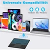 Bluetooth klaviatūra su jutikliniu kilimėliu, belaidė bluetooth klaviatūra planšetiniam kompiuteriui ipad, suderinama su android/ios/windows, qwertz vokiškas išdėstymas, belaidė klaviatūra su 7 spalvomis, apšviesta usb-c
