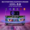 Kompiuterio kolonėlės Bluetooth kolonėlė 60 W (80 W piko galia) nešiojama muzikos dėžutė su žemų dažnių garsiakalbiu, Fm radijas, spalvingos Led lemputės, Eq, 30 metrų veikimo nuotolis, Bluetooth 5.0 belaidė stereo kolonėlė namams, vakarėliams, stovyklavimui