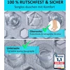 Blumbach® neslystantis dušo kilimėlis 53 x 53 cm - 100% be Bpa - su 2 kabliukais pakabinimui - neslystantis kilimėlis dušui ir voniai, dušo kilimėlis, atsparus pelėsiui ir skalbiamas skalbimo mašinoje