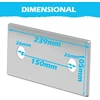 Blumkraft A2 chromuotas nerūdijančio plieno dvigubos sienelės maišytuvo dangtelis, atstumas tarp skylių 150 mm, skersmuo 26 mm
