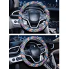 Bohemiško stiliaus vairo dangteliai moterims universalus dydis 38cm automobilio vairo lininis paviršius su guminiu vidumi elastingas neslystantis kvėpuojantis prakaitą sugeriantis