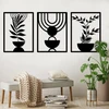 Plakatas Boho Metalo Sienų Dekoras Abstrakčios Geometrinės Skulptūros (56x42cm)