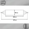 Boho turistinis sodo hamakas stiprus dvivietis 150x275cm 240kg + krepšys